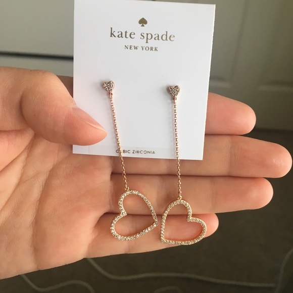 Kate Spade Heart Drop Earrings - Picture 4 of 5